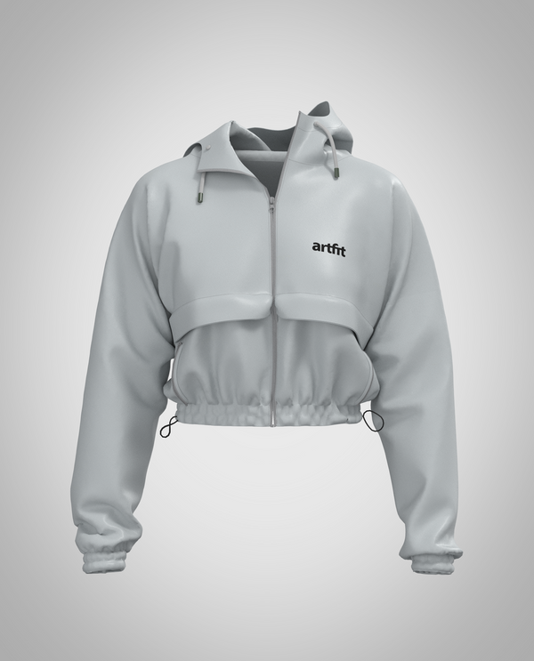 Cropped Zuri Jacket -  Grey