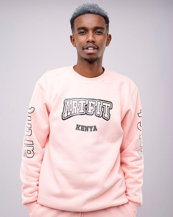 Baby Pink Crew Neck Sweatshirt