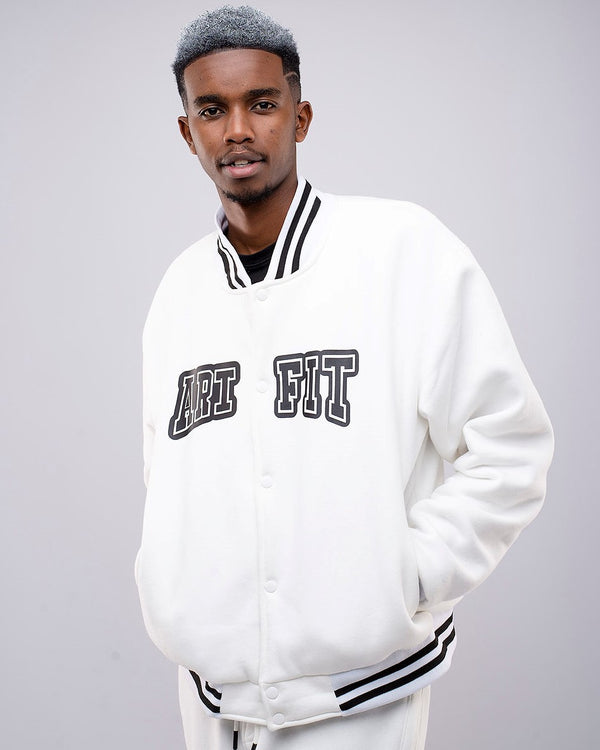 Art-Varsity Jacket - White