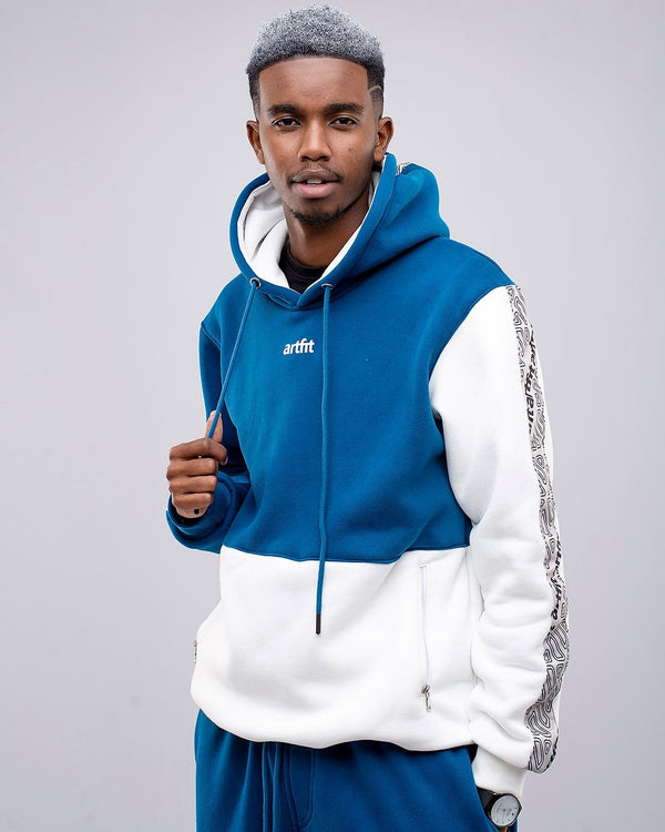 Royals Color Block Hoodie - Midnight Blue/White