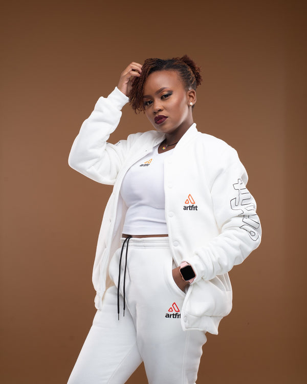 Minimalist Varsity Jackets - White