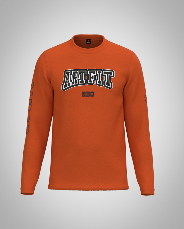 Kids Orange Long Sleeve T-Shirt