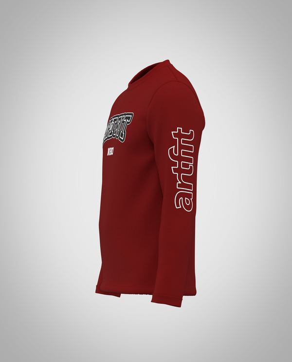 Kids Maroon Long Sleeve T-Shirt