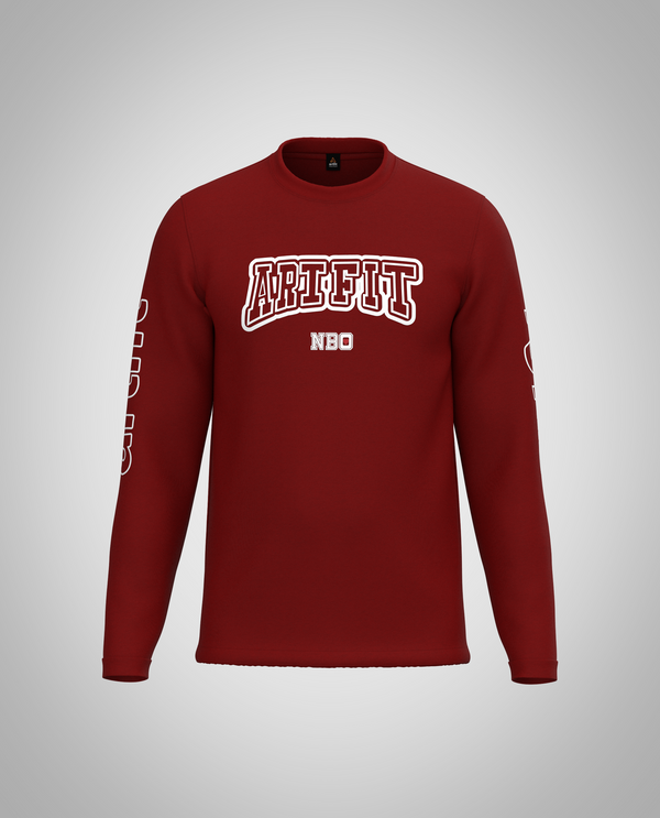 Kids Maroon Long Sleeve T-Shirt