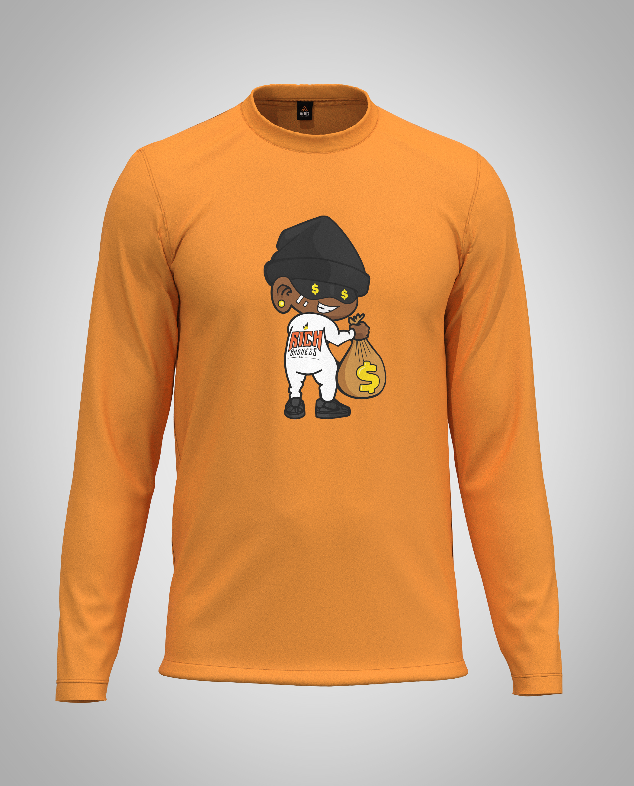 Kid Orange Long Sleeve Tshirt.