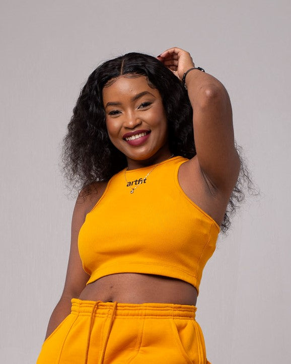 New Age Vest Top - Mustard Yellow