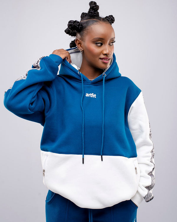 Royals Color Block Hoodie - Midnight Blue/White