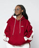 New Zaria Two Tone Hoodie - Burgundy & White
