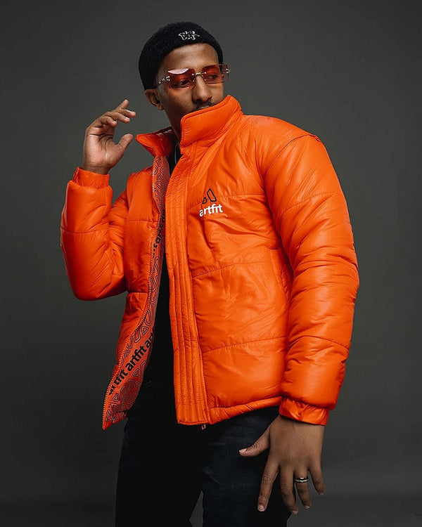 Classic Timeless Puffer Jacket- Orange