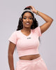 Short Sleeve Lady Top - Baby Pink