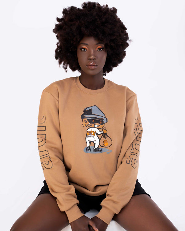 Rich Badness Sweatshirt - Light Brown