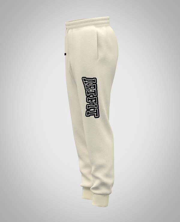 Kids Cream White Sweatpants(Heavy Fabric)