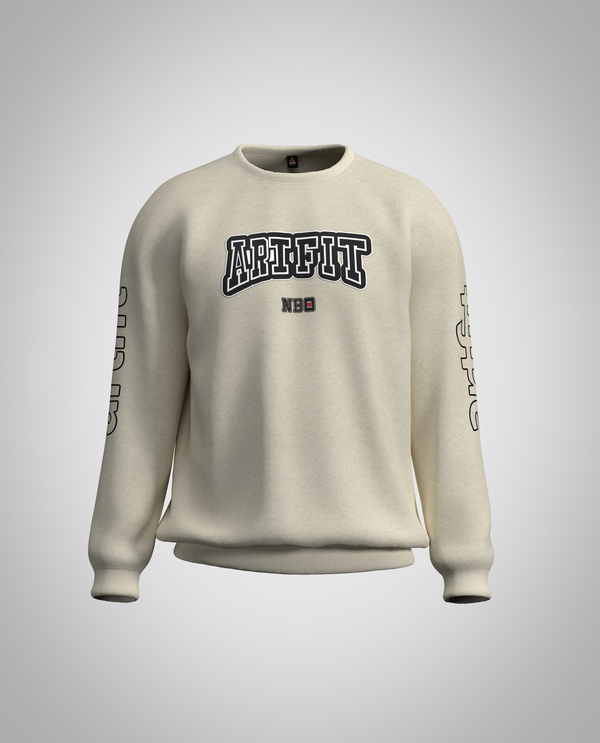 Kids Cream White Sweatshirt(Heavy Fabric)