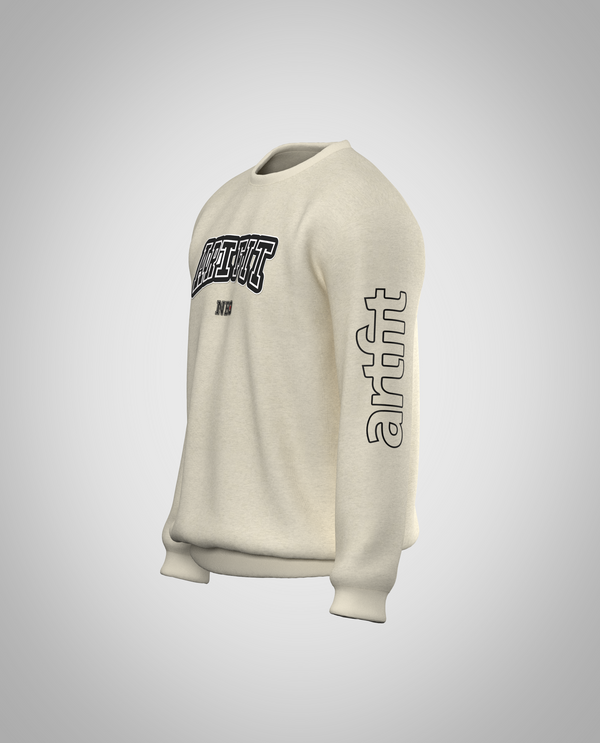 Cream White Sweatshirt(Heavy fabric)