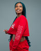 Red Cropped Sweatshirt