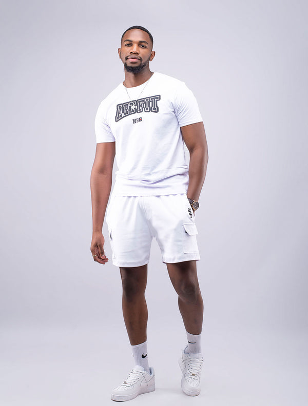 Rei NBO 2piece Short & Tshirt Set - White