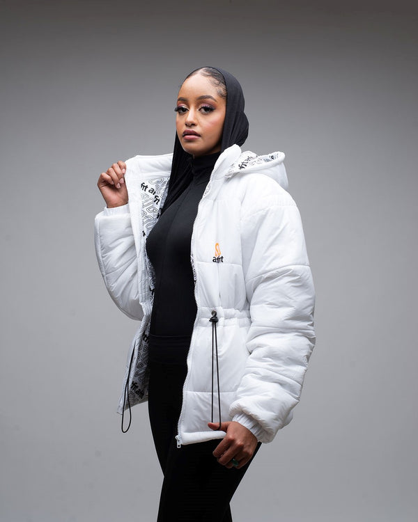 Swanky Timeless Puffer Jacket- White