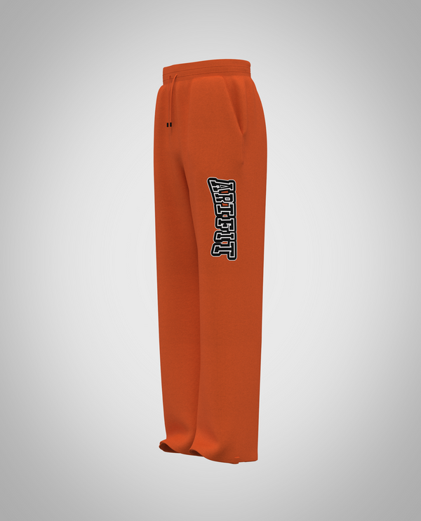 Kids Orange Wide Legged Pants(Heavy Fabric)
