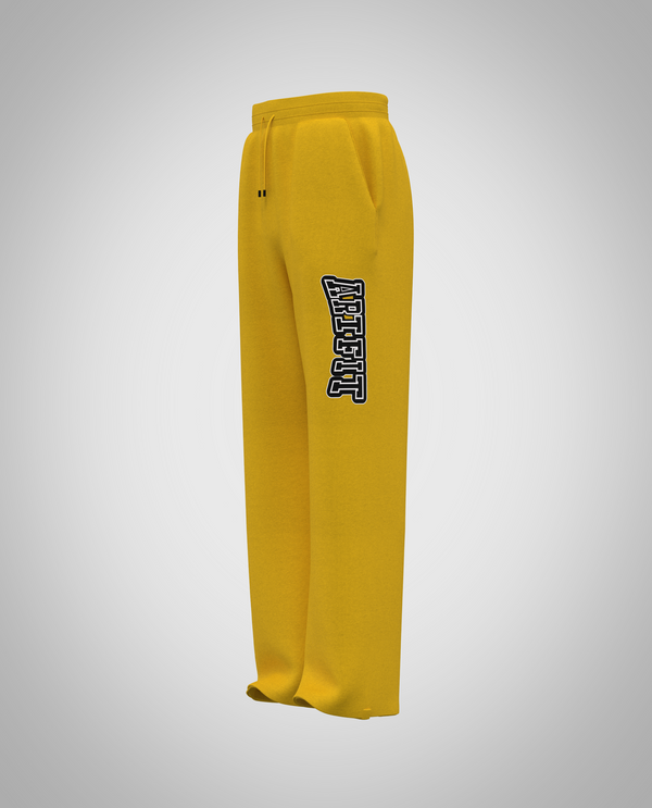 Kids Mustard Yellow Wide Legged Pants(Heavy Fabric)