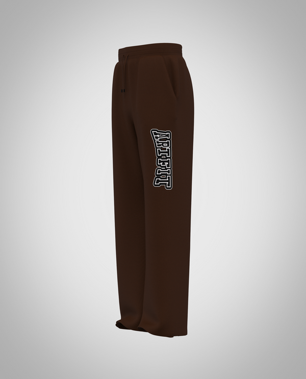 Kids Dark Brown Wide Legged Pants(Heavy Fabric)