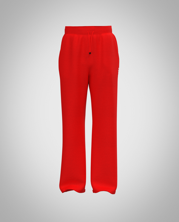 Kids Red Wide Legged Pants(Heavy Fabric)