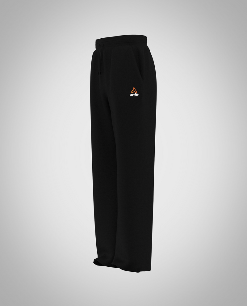 Kids Black Wide Legged Pants(Heavy Fabric)