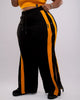 Zaria Pants - Black/Mustard Yellow Stripes