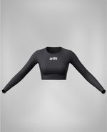 Amahle Long Sleeve Crop Top- Black
