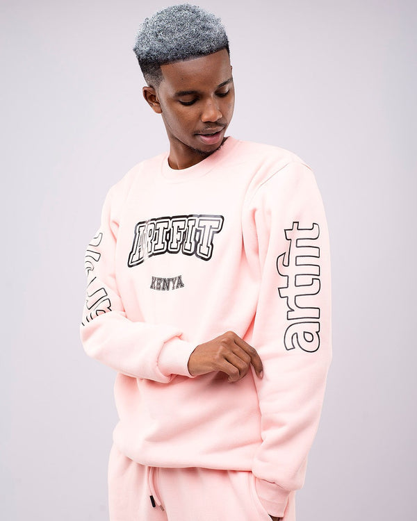 Baby Pink Crew Neck Sweatshirt