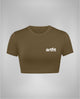 Amahle Short Sleeve Crop Top- Jungle Green
