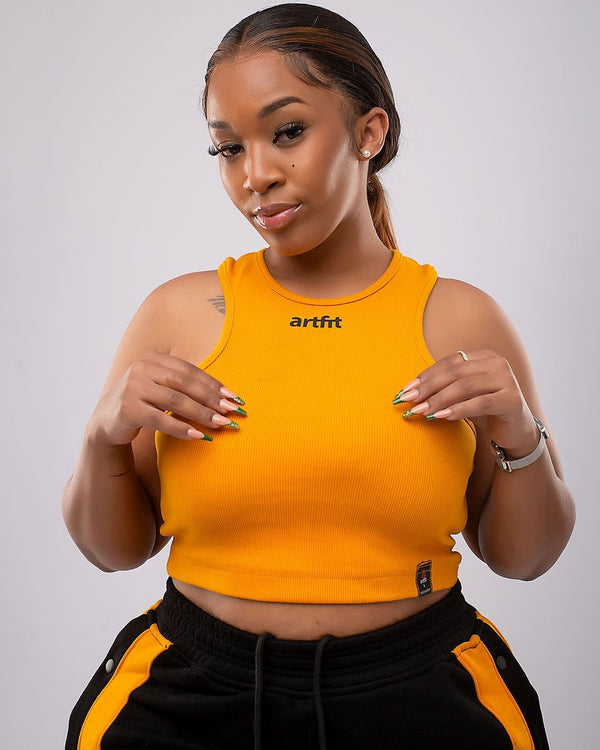 New Age Vest Top - Mustard Yellow