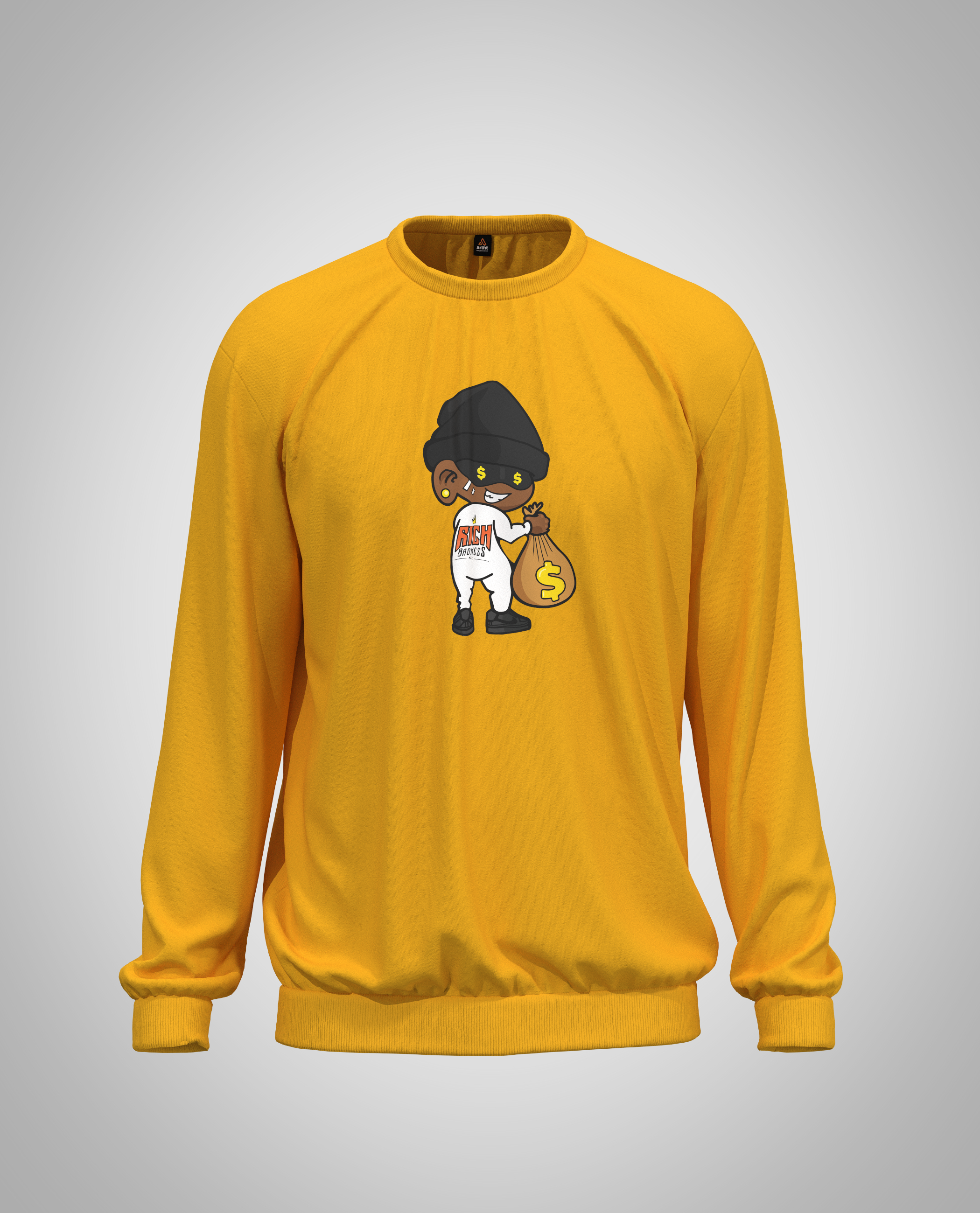 Kids Mustard Yellow Sweatshirt(Heavy Fabric)